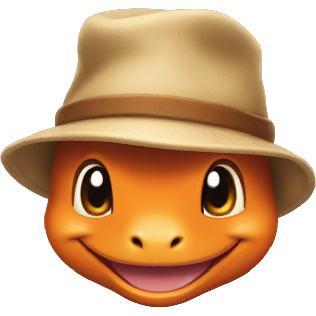 Charmander wearing hat emoji