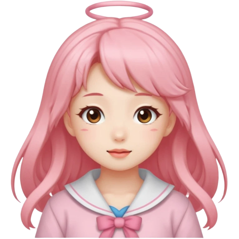 A Kawaii anime girl doing aeogyo  emoji