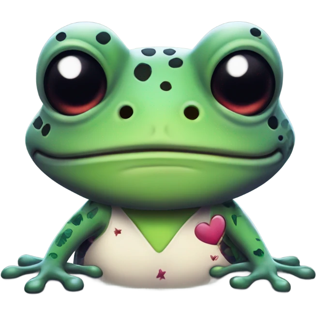 Emo frog with tattoos  emoji