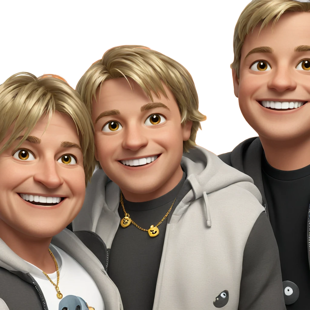 boys smiling with jewelry emoji