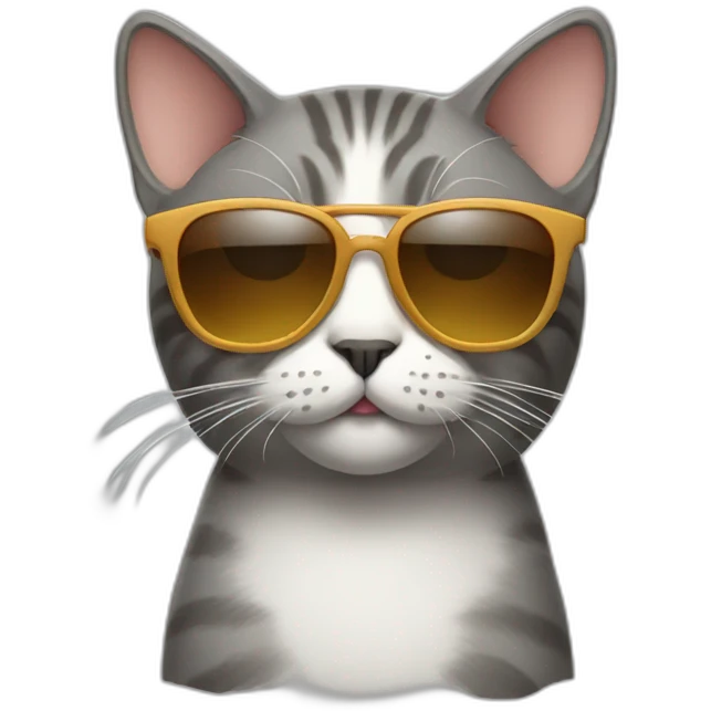 Cat with sunglasses emoji