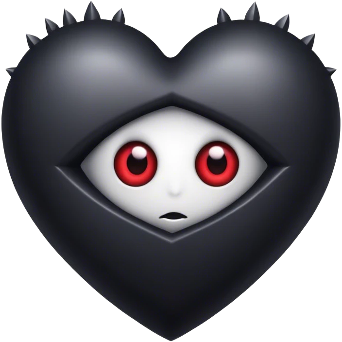 One eye inside gothic heart emoji