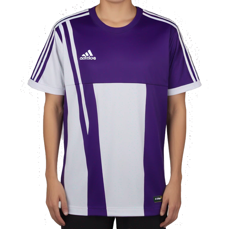 camiseta adidas negro con morado emoji