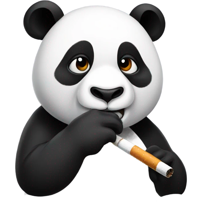 Panda smoking emoji