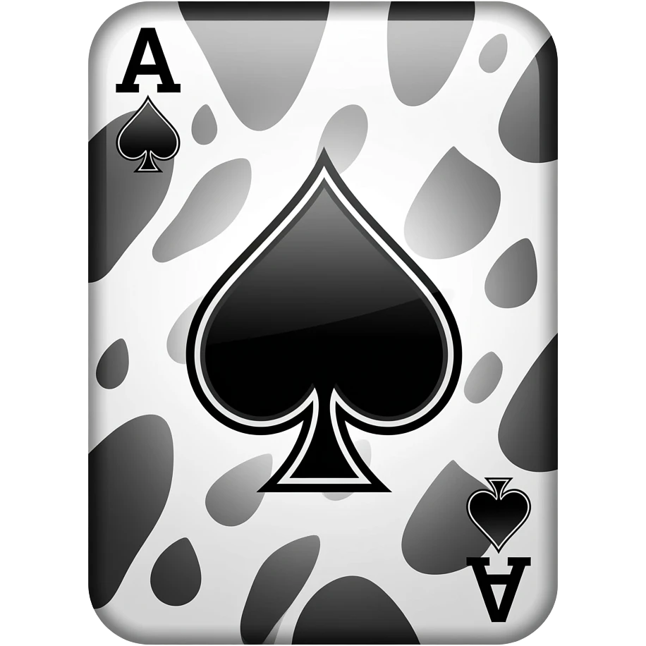Cow print ace of spade emoji