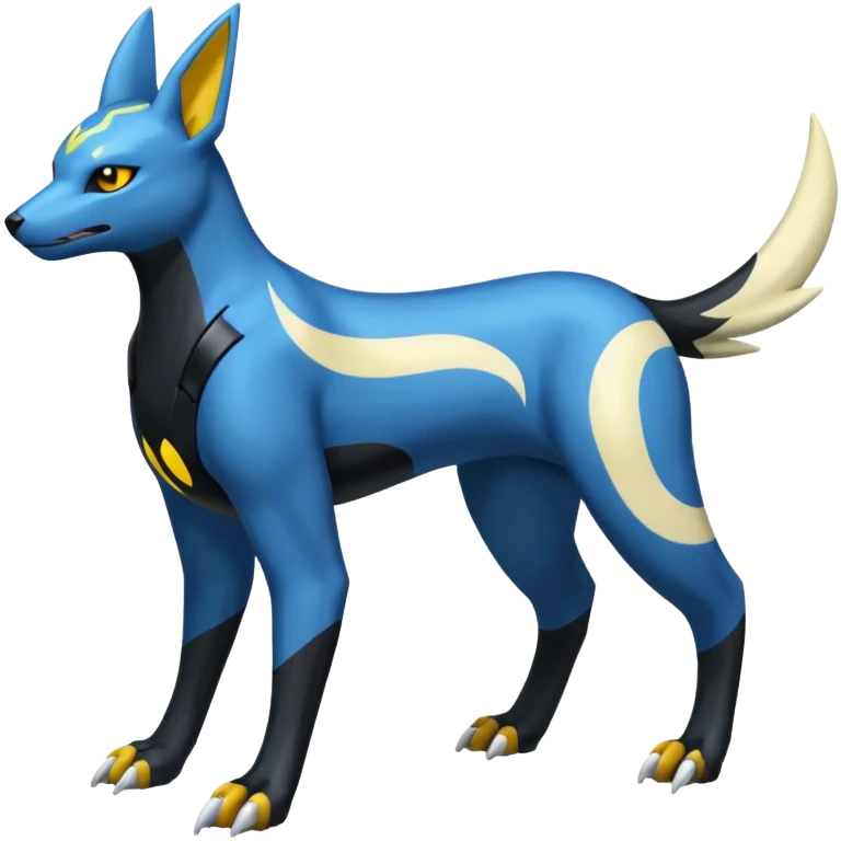 Manectric-Electrike-Lugia-Umbreon-Houndoom-Fakémon-hybrid-creature (full body), 4 legs emoji