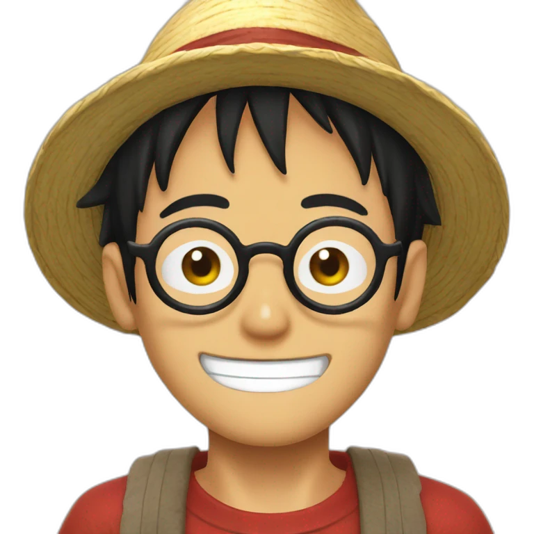 Luffy wear Glasses  emoji