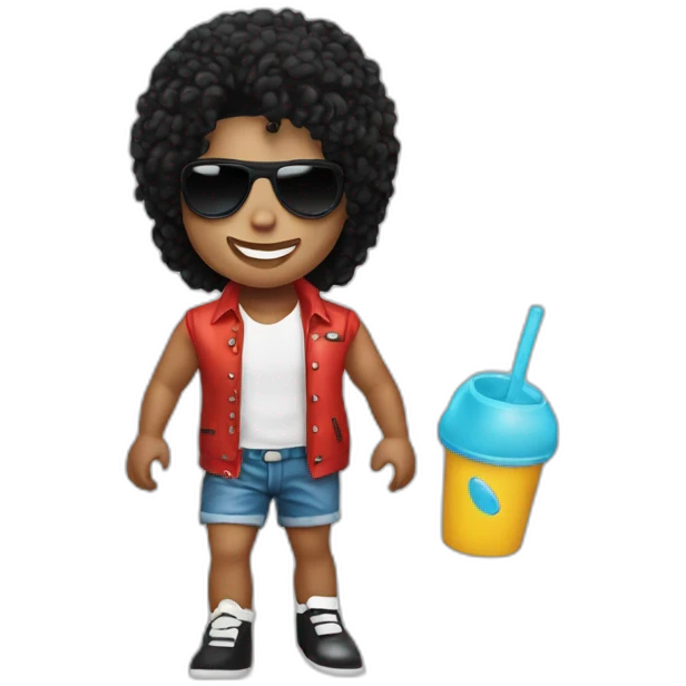 Michael Jackson a la plage emoji