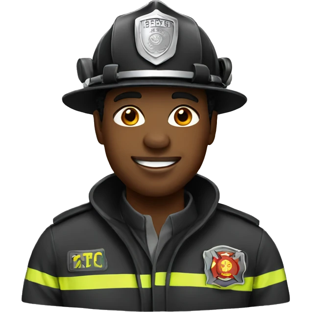 Black firefighter emoji