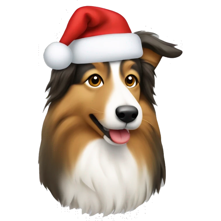 Shetland Sheepdog Christmas  emoji