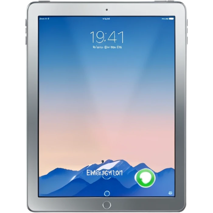 Latest iPad with smart technology emoji