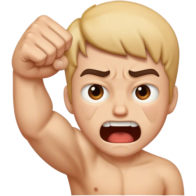 Getting hit in the face by your fist emoji