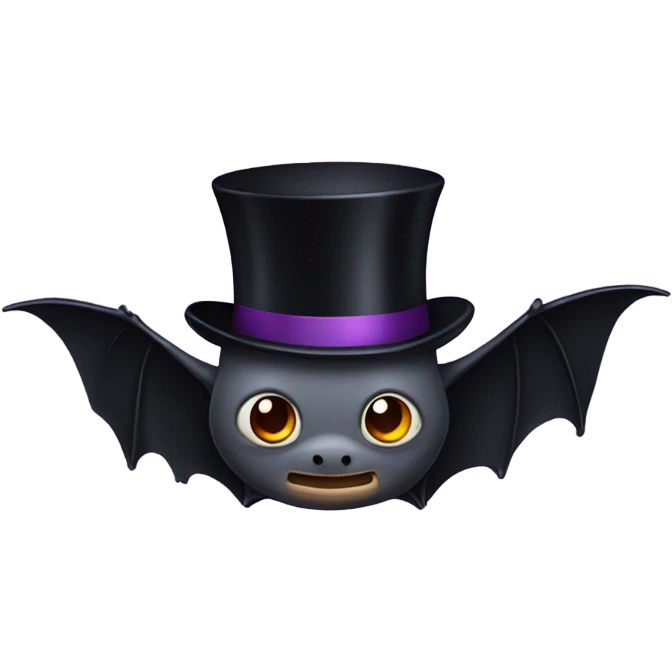 Bat with top hat emoji