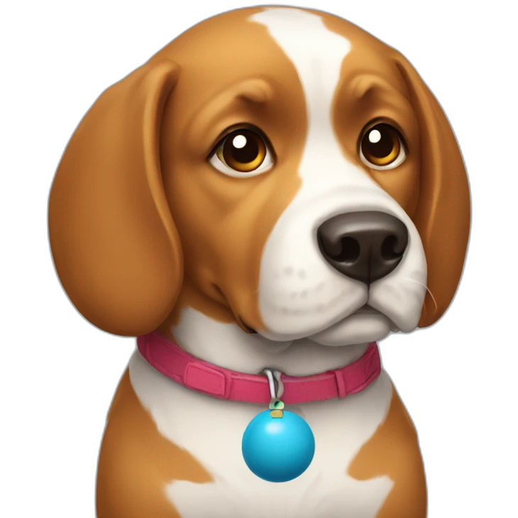 Dog with ball emoji