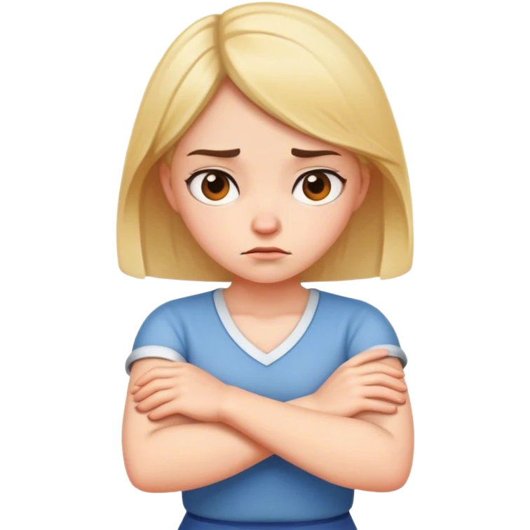 Annoyed Girl with arms crossed emoji