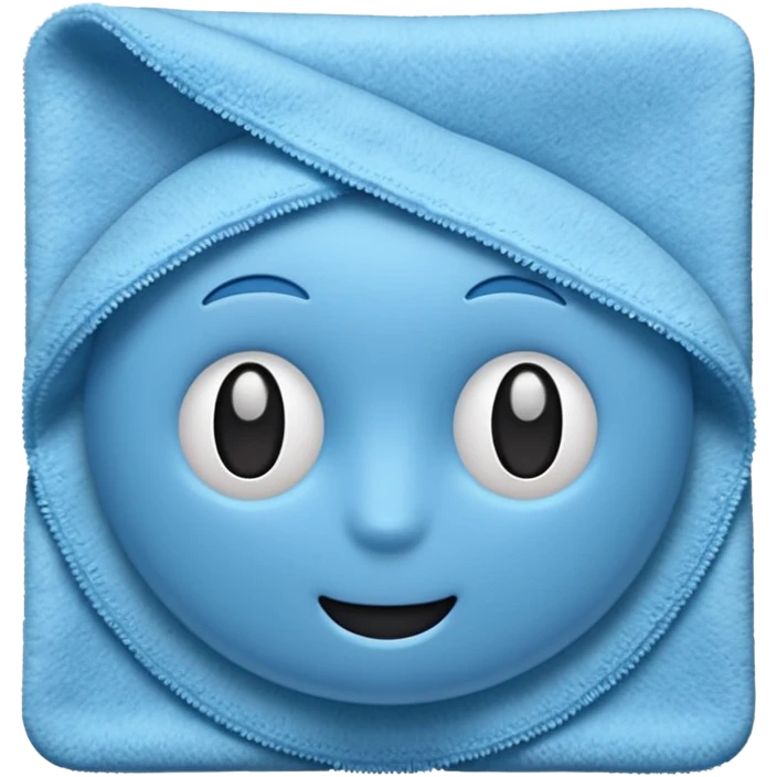blue microfiber cloth emoji
