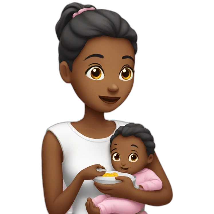 Woman Feeding Baby emoji