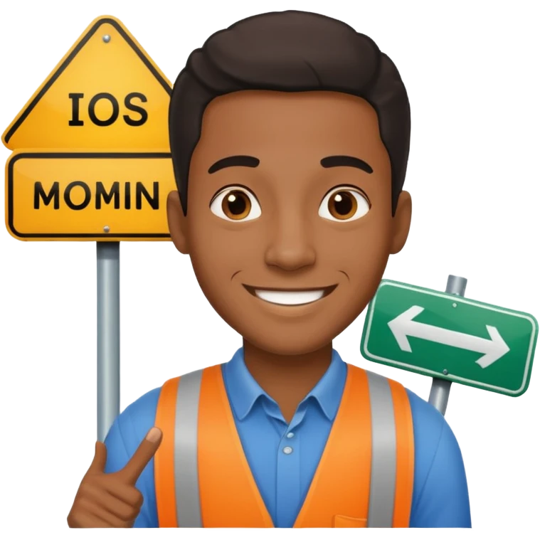 Street Sign Maker black man emoji