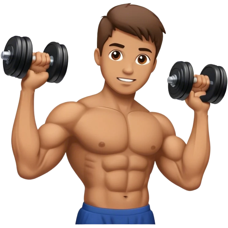 man holding dumbbells emoji