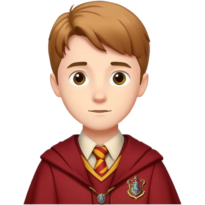 Oliver Wood  in harry potter, wear hogwarts gryfindor uniform emoji