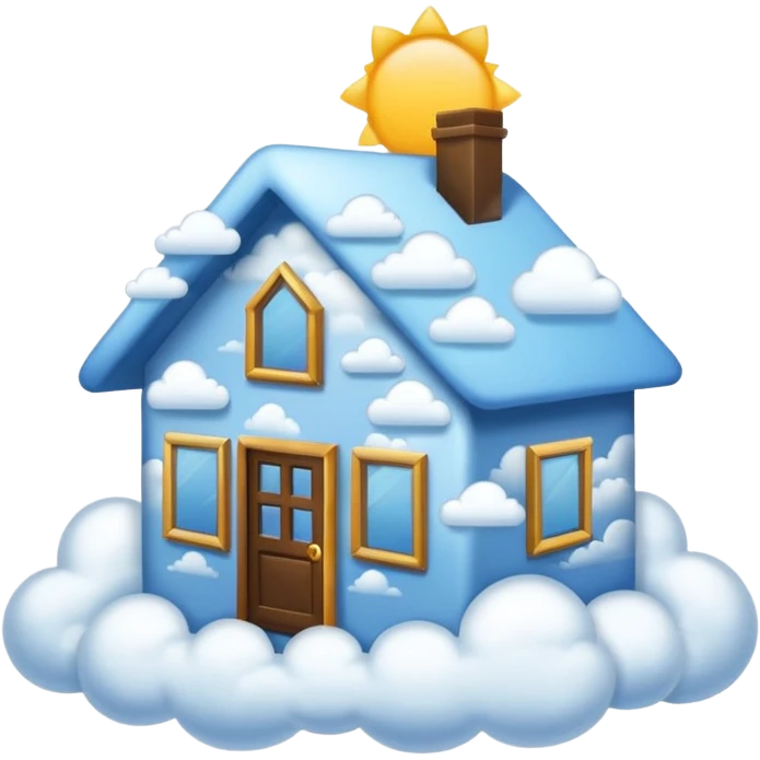 house made of clouds material  emoji