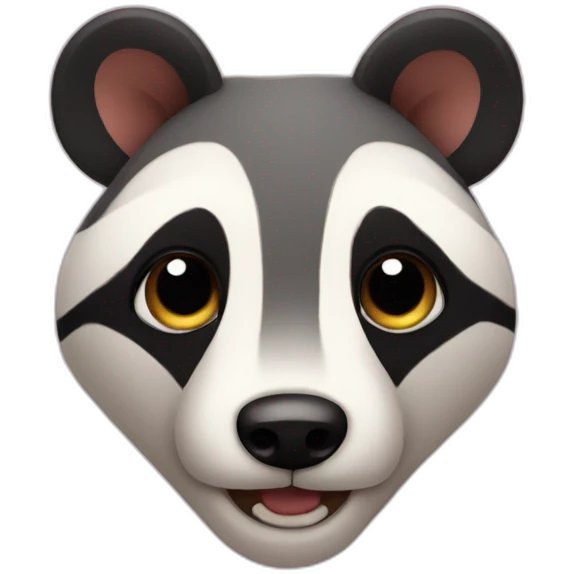 heart eyes badger emoji