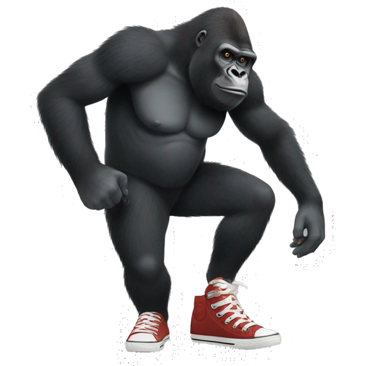 gorilla stealing shoes emoji
