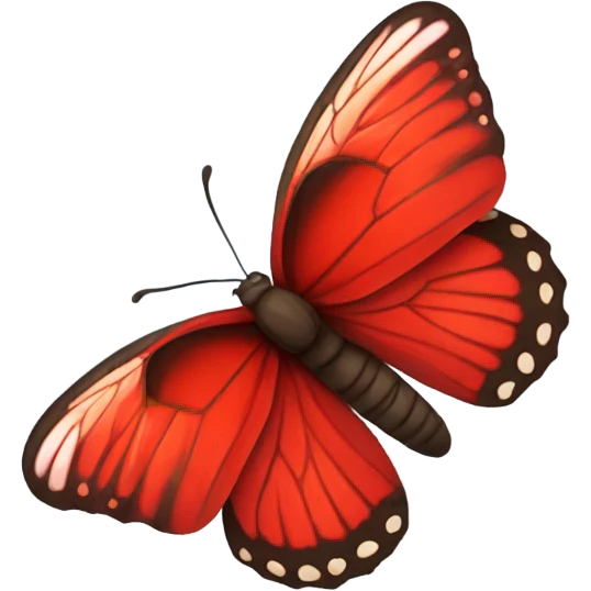 Solid Red butterfly side view emoji