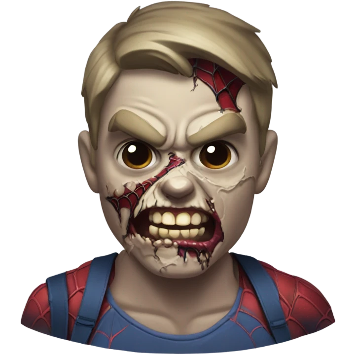 Zombie Spiderman fightto bear emoji