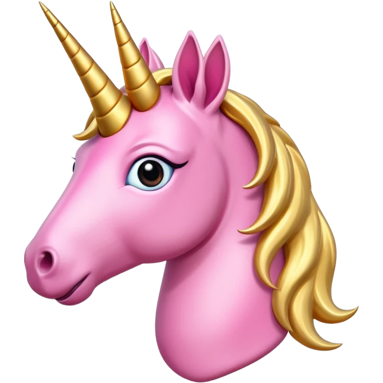 Unicorn pink with horn  emoji