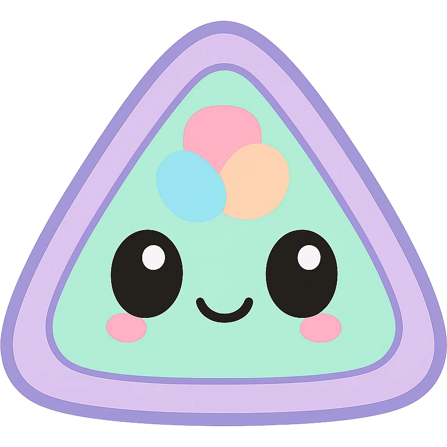 triangular rolled-rice gimbap, cute style, no background emoji