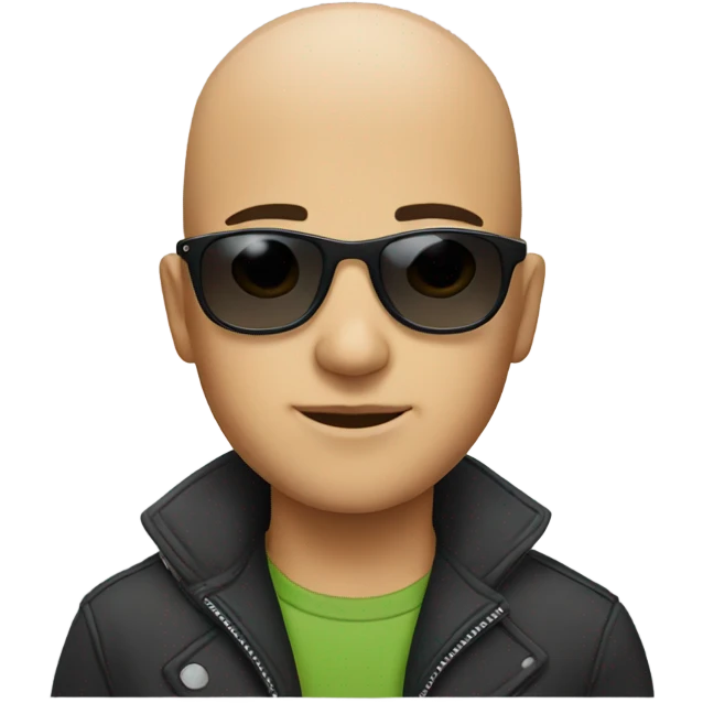 bald boy in sunglasses emoji