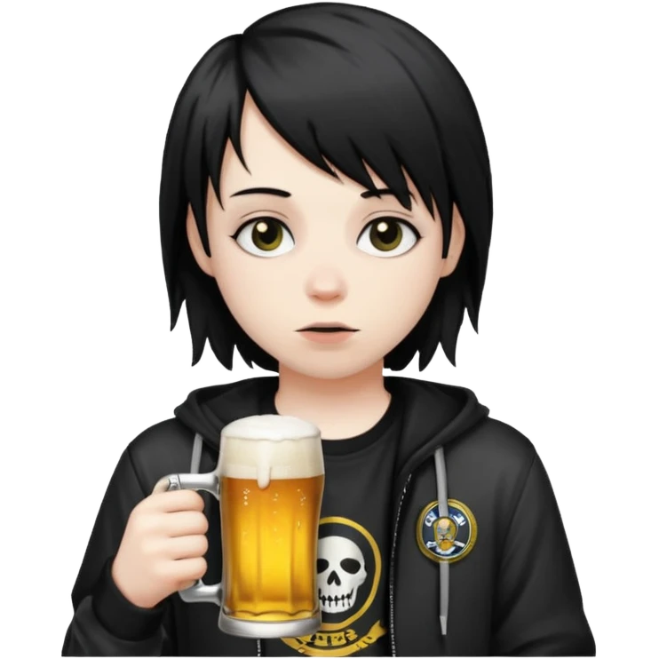 Bebendo cerveja emo emoji
