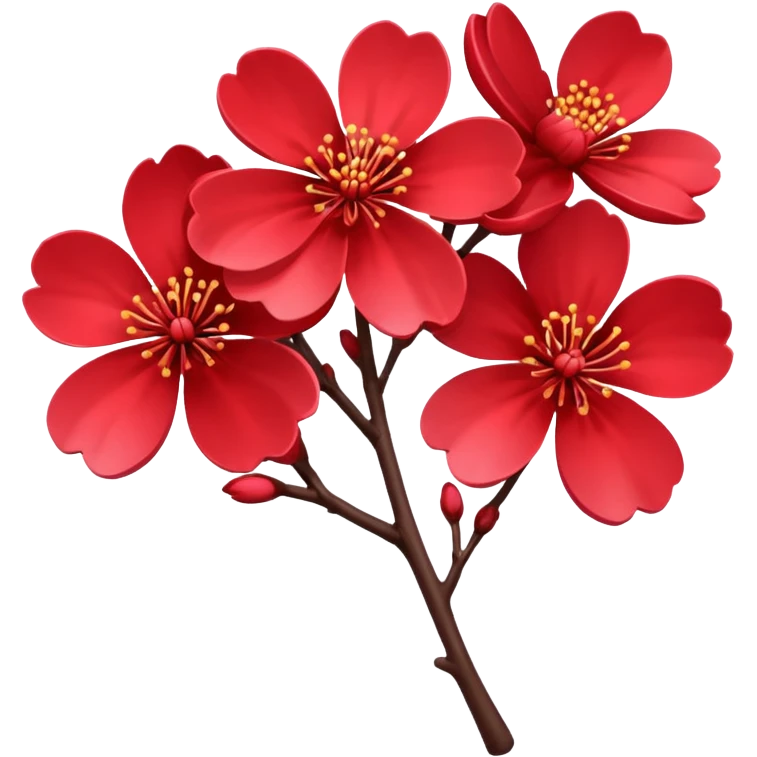 red sakura emoji
