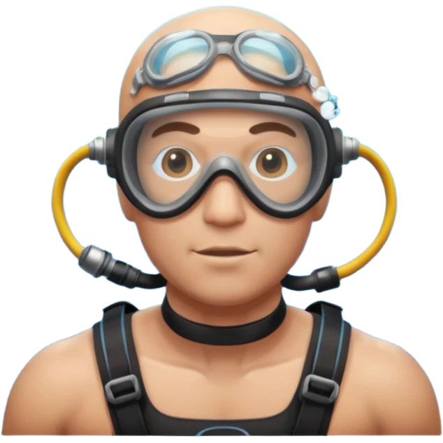 PATOGER le plongeur sous marin qui n'a pas de cheveux emoji