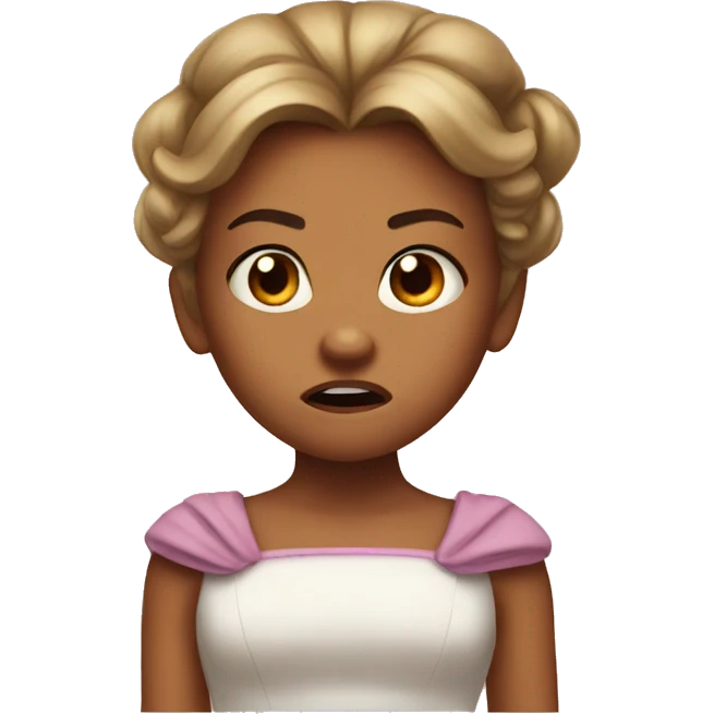 angry princess little girl  emoji