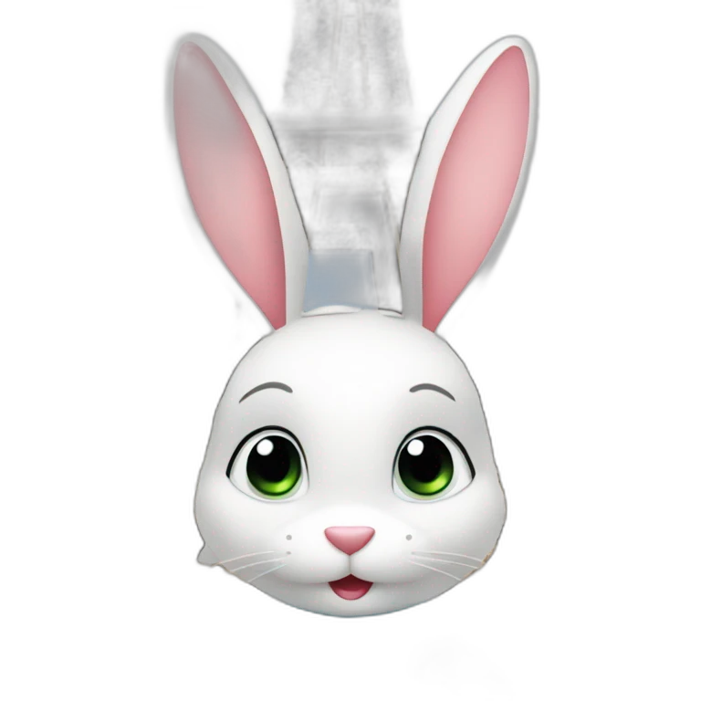 Rabbit at Eifel Tower emoji