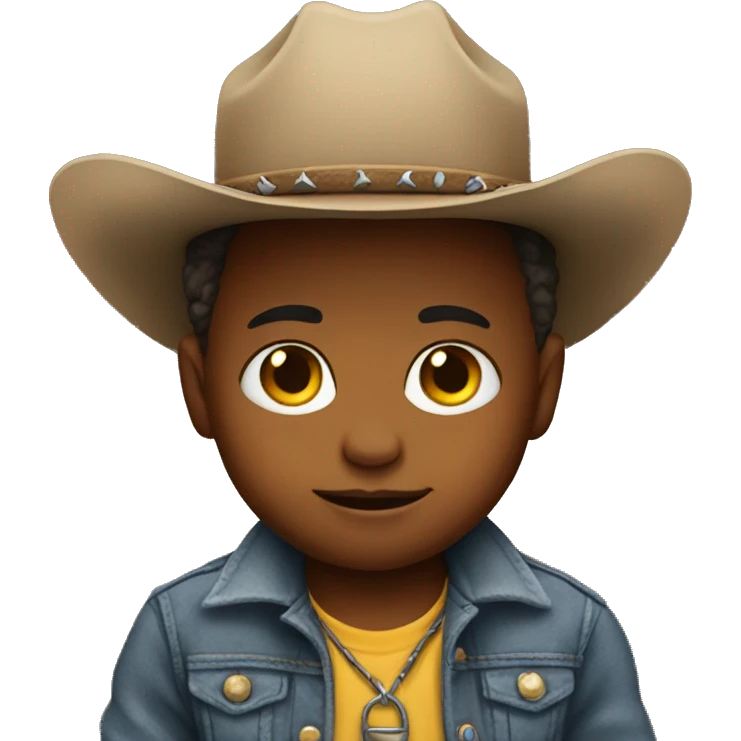 baby wearing cowboy hate emoji