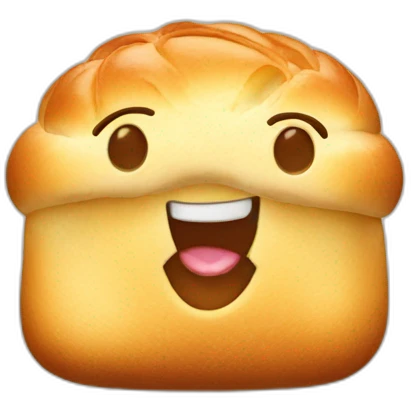 Happy brioche emoji