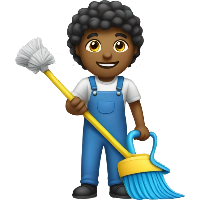 a person cleaning emoji