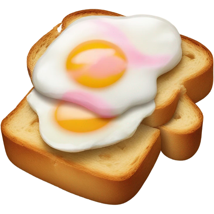 toast bread with pink egg emoji