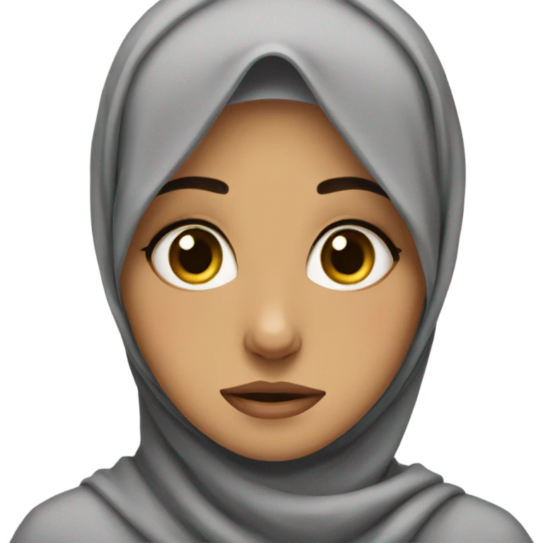 Hijabi girl crying emoji