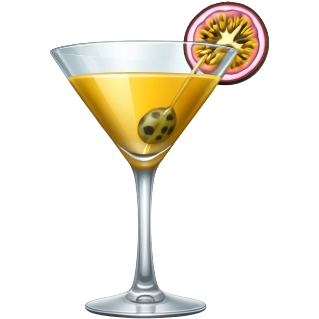 martini glass with half passionfruit emoji