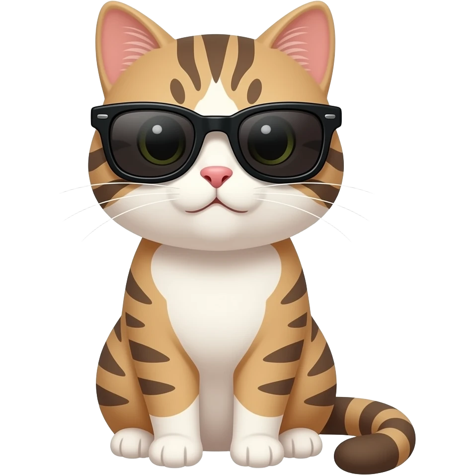 Cat wearing sunglasses emoji