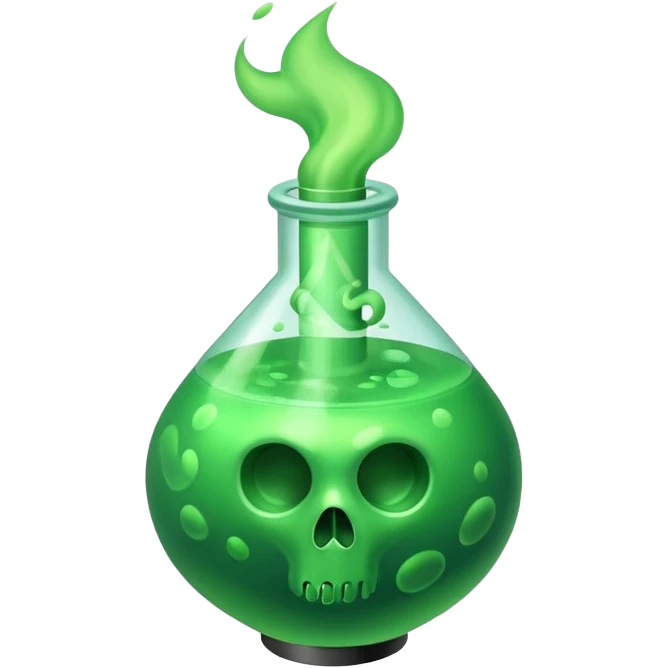 poisonous gas, isometric emoji