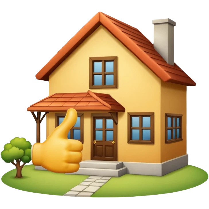 House with thumbs up emoji