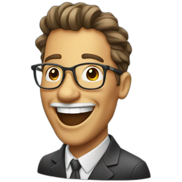 C brown computer scientist laughing emoji