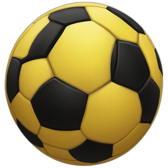yellow and black soccer ball emoji