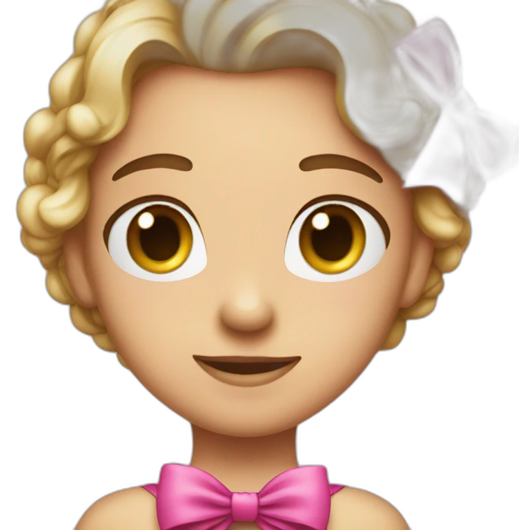 I want a flirty emoji 𐙚 with a pink bow emoji