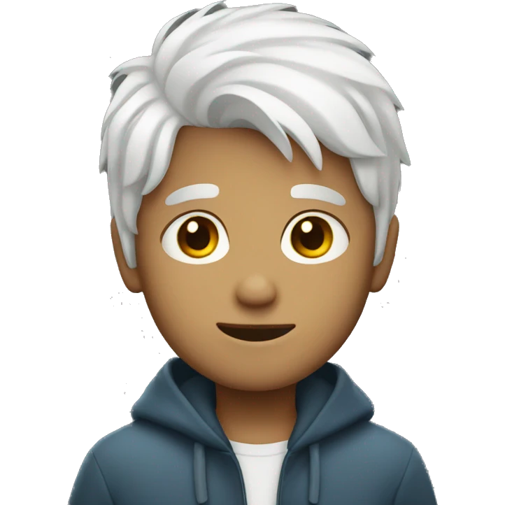 boy with white hair emoji